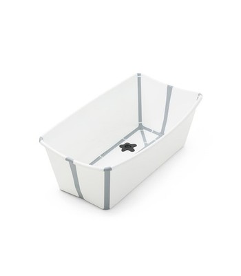 Stokke Flexi Bath & Folding Stand Bundle - White/Grey - Nearly New Condition