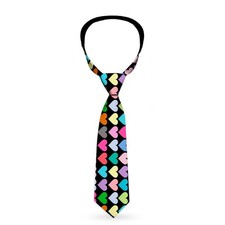 Necktie Standard - Mini Hearts Black/Multi Color ACC NEW