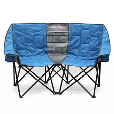 SUNNYFEEL Folding Double Camping Chair, Oversized Loveseat Chair, Heavy Duty ...
