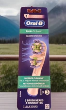 Oral-B Dual Clean Replacement Brush Heads 3-Pack  Superior Cleaning. Ships Free!