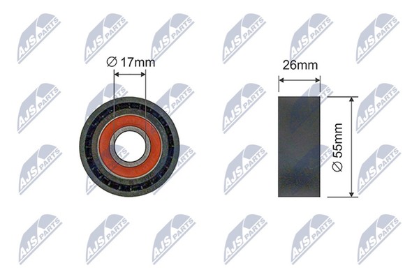 Nty Spannrolle Keilrippenriemen RNK-BM-043 Kunststoff FüR Bmw 1Er F21 F20 3Er-image