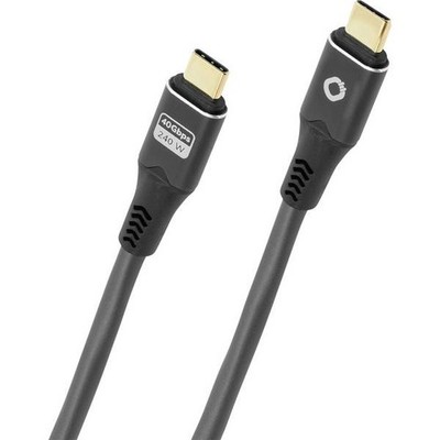 Oehlbach D1C9367 USB-C Cable USB-C  Plug 0.5m Anthracite Braided Shielding