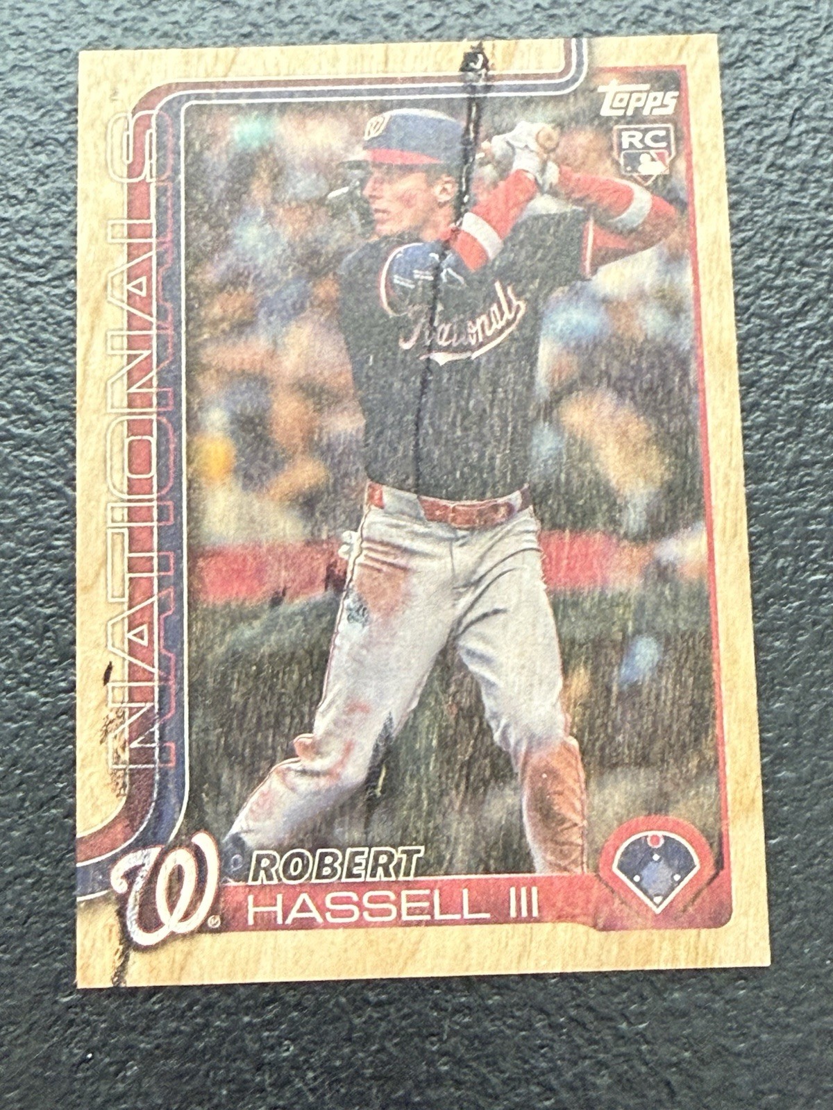 #’d /25 Robert Hassell III 2025 Topps Update Wood Parallel SSP Rookie RC US109