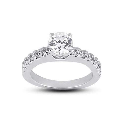 Set da sposa 2,12 ct E-VS2 tondi diamanti naturali certificati 14k abbinati classici - Foto 2 di 3