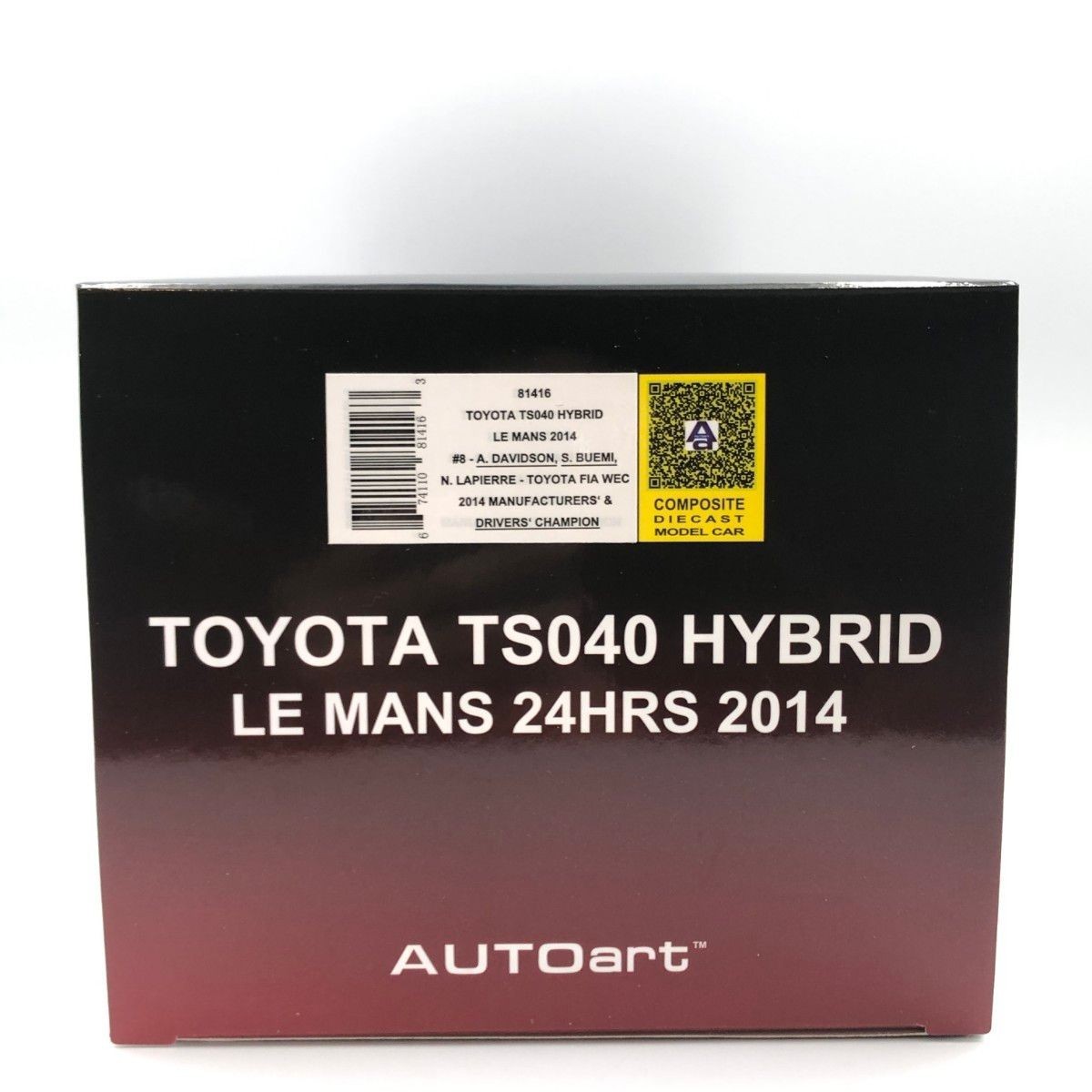 ※ジャンク品　AUTOart 2014 TS040 1/18 AUTOart 1/18 car 81415 Toyota TS040 HYBRID Le Mans 2014 #7