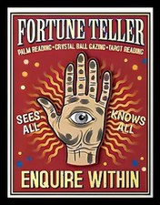 Fortune Teller Enquire Within Halloween Horror Refrigerator Fridge MAGNET