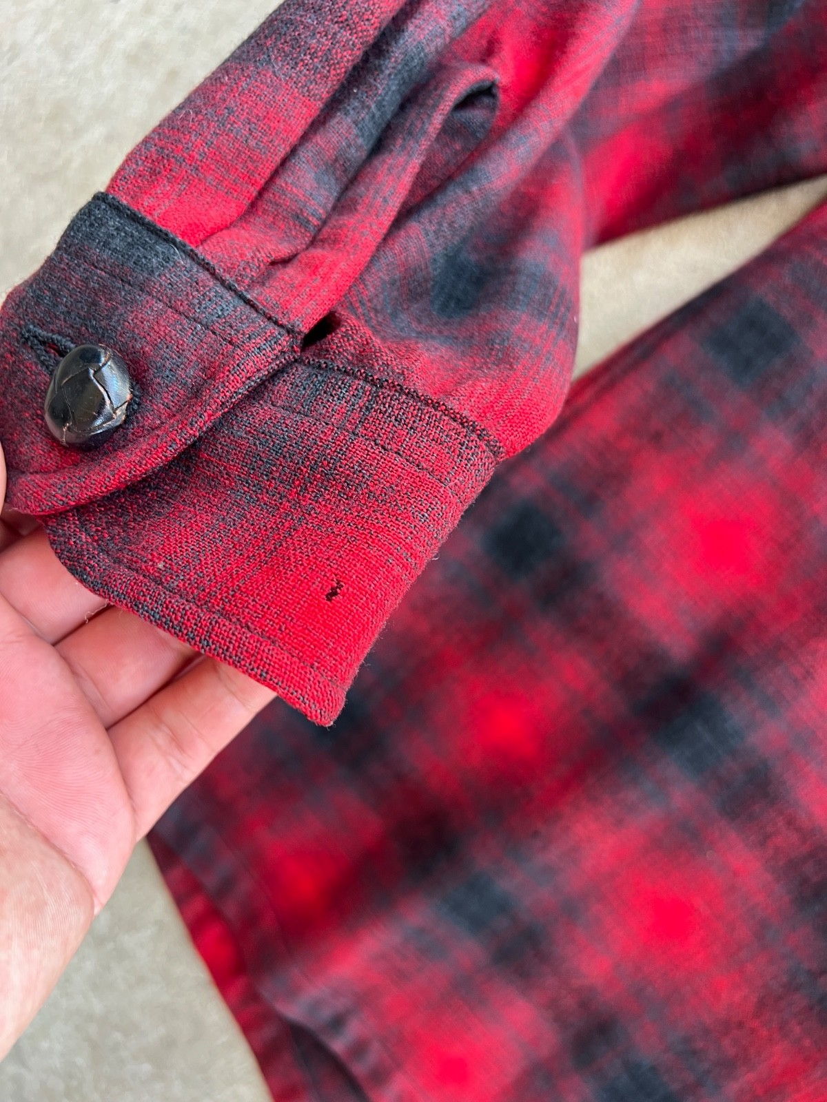 Vintage Pendleton Blazer Shadow Plaid Flannel Med… - image 16
