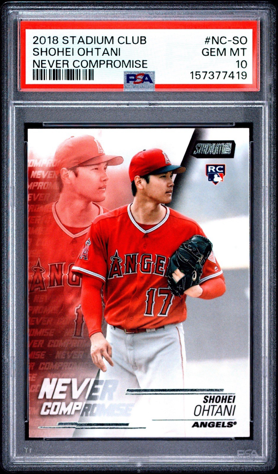 2018 Topps Stadium Club - Never Compromise Shohei Ohtani #NC-SO (RC) PSA 10