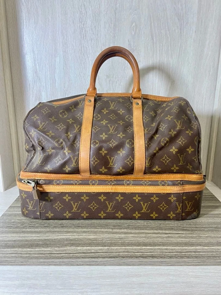 Auténtica bolsa de viaje de golf Louis Vuitton con monograma Sac Sports Boston Foto 2 de 4