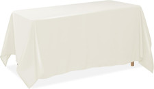 90 X 156 Inch Rectangular Tablecloth, Washable Polyester Fabric Table Cloth for