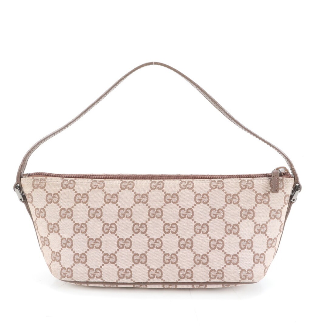 Gucci GG Canvas Accessory Pouch Leather Handle Used, 21x11cm Bag thumbnail 3