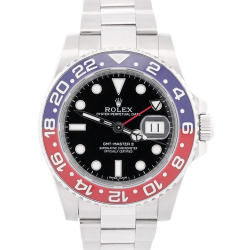 2016 PAPERS Rolex GMT-Master II PEPSI Blue Red 18K White Gold ...