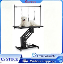    43.3" Hydraulic Dog Grooming Table, Heavy Duty 350Lbs Capacity, Professional A