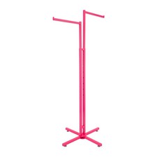 SSWBasics Hot Pink 2-Way Retail Clothing Rack with Straight Arms