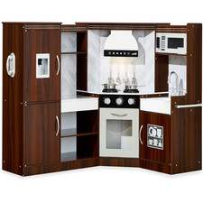 Juguete de Cocina para Ni as Pretend Kitchen Play Set Playset Modern Espresso
