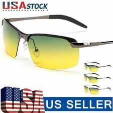 Tac HD Polarized Day Night Vision glasses Men Driving Pilot Aviator sunglasses