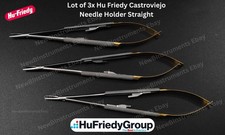 Lot of 3 Hu Friedy Castroviejo Needle Holder Straight 18 Cm 7" NH5024SIM 3 Pcs
