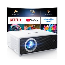 GOODEE Mini Projector with WiFi and Bluetooth - Built-in Apps, 1080P HD Home ...