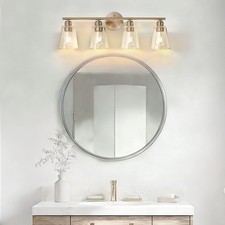 Farmhouse Cone Type Lighting Modern Vanity Lights with Clear Glass Shade