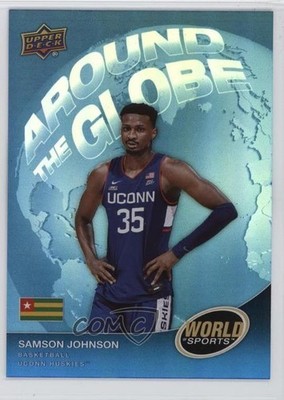 2025 Upper Deck World of Sports Around the Globe Blue Samson Johnson 1ln4