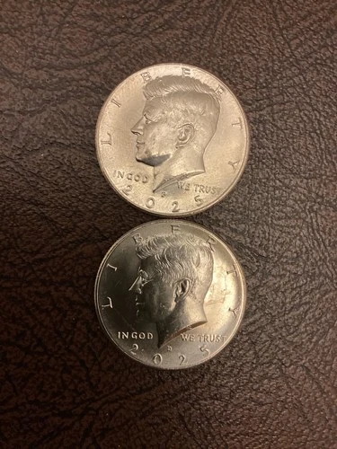 2025 P  D Kennedy Half Dollar 2 coins BU Free Shipping