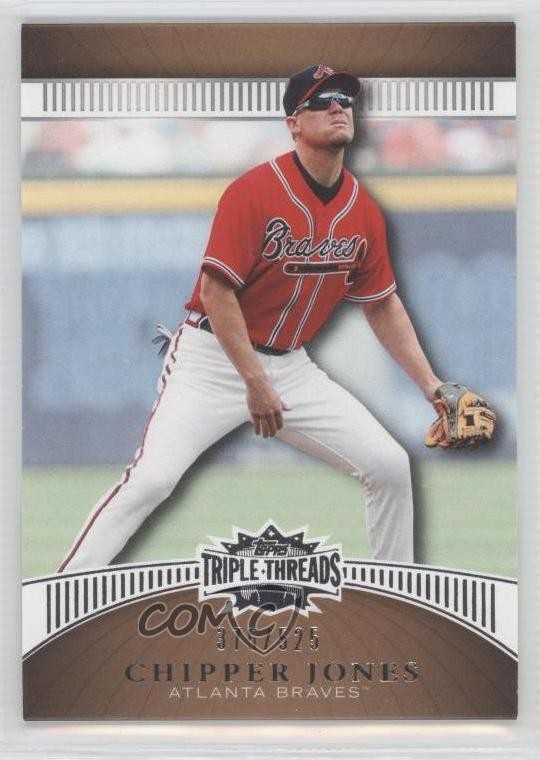 2010 Topps Triple Threads Sepia 375/525 Chipper Jones #1 HOF 9cp