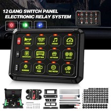 Rgb 12 Gang Switch Panel Onoff Led Light Bar Electronic Relay System Marine Car
