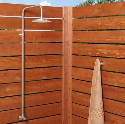 Signature Hardware Stainless Steel Exposed Outdoor Shower SH441053SS
