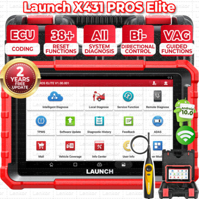 2025 LAUNCH X431 Pro Elite V+ PRO5 PAD V Bidirectional Diagnostic Scanner Coding