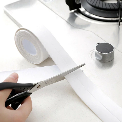 2/1 Pcs Bathroom Kitchen Caulk Sealant Strip PVC Self Adhesive Wall Sealing Tape