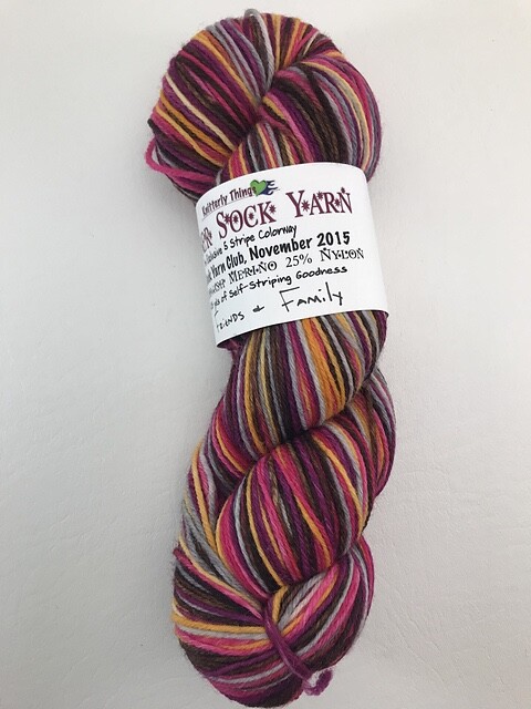 Knitterly Things Vesper Thick Sock Yarn Self Striping Exclusive Club 2015