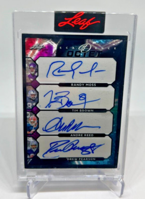 2024 Leaf Decadence MOSS BROWN REED PEARSON BRUCE JOHNSON HILL ADAMS 1/1 AUTO