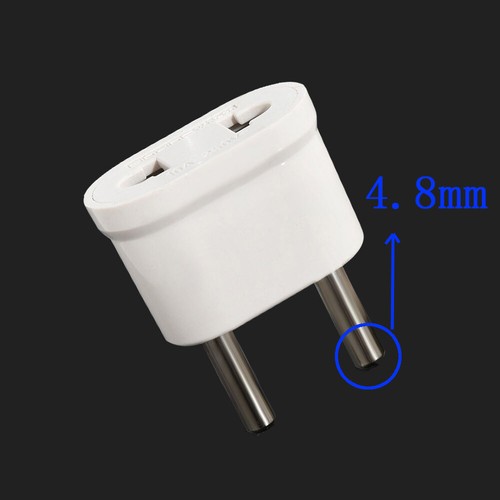 Travel Charger Wall AC Power Plug-Adapter Converters US USA to EU Europe WHITE - Picture 1 of 12