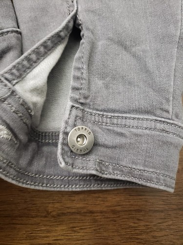 Torrid Soft Denim Trucker Jean Jacket Sz 1 Gray Stretch - Picture 6 of 15