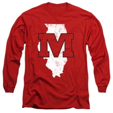Monmouth College Adult Long Sleeve T-Shirt Fighting Scots State, Red, S-3XL