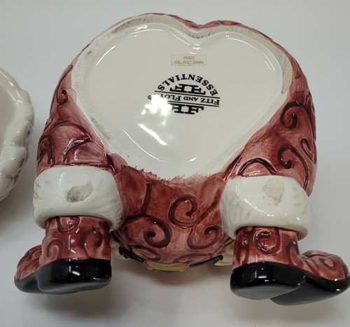 Fitz and Floyd Essentials Retired Fat Bottom Seated Santa Candy Jar - Picture 10 of 12