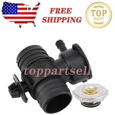 Coolant Filler Neck Radiator Hose Connector & Cap For Chrysler Dodge Jeep Jouney