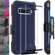 For Samsung Galaxy S10 Plus S10E S9 S8 Case Hybrid Cover Clip / Screen Protector