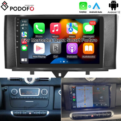 Für Mercedes benz Smart Fortwo 451 Autoradio GPS Sat Nav WIFI Android 12 CarPlay