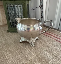 Antique F.B. Rogers Silver Co. 1883 Silverplate Footed Creamer Vintage