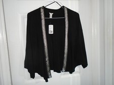 Forever 21 Black/Cream Woven Cardigan Size Small New With Tags