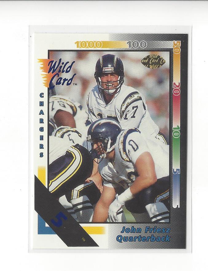 1992 Wild Card Football 5 Stripe Parallel Singles - You Choose