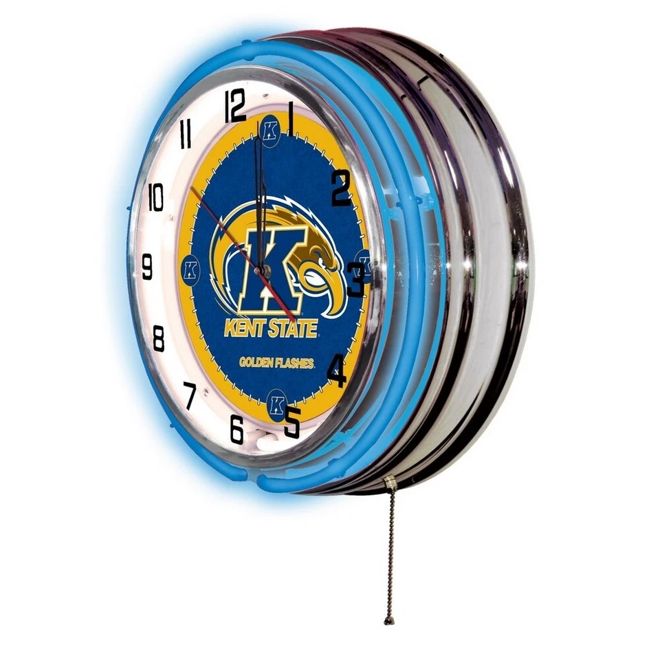 NCAA - Kent State Double Neon Ring, Logo Clock College Team Logo - Image 3 of 4