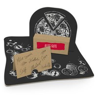 Itenga Geldgeschenk Verpackung Pizza Kreidezeichnung Geburtstag Gutschein Karte