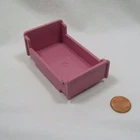 Vintage Lego Duplo Original Pink Single Bed For Dollhouse Bedroom Fits Figures