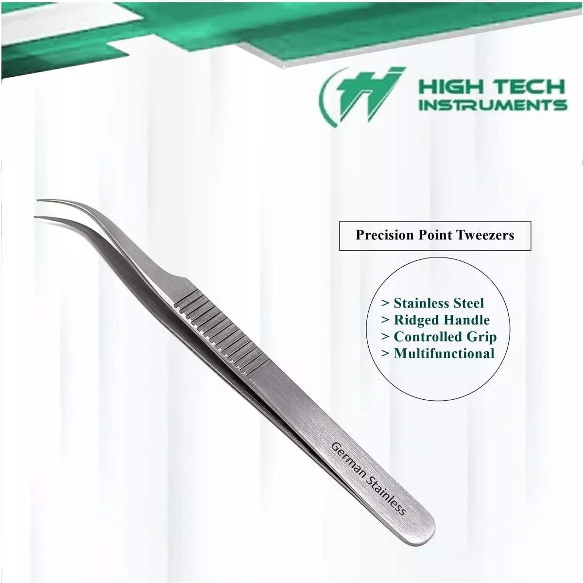 Surgical Tweezers for Ingrown Hair Sharp Needle Point Angled Tips