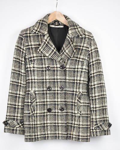 TOMMY HILFIGER Coat Women SMALL Double 