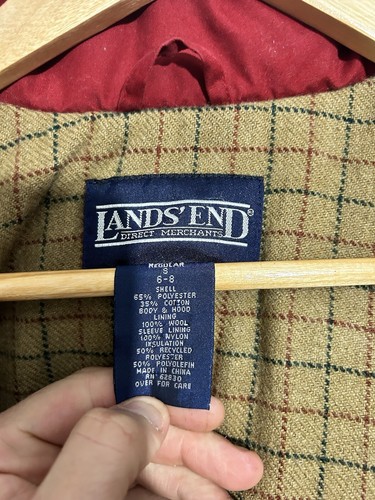 Land's End Women's Sz Small 6-8 Petite Jacket Fleece Lined Waterproof Red - Picture 12 of 12