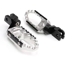 Silver TRC 25mm Adjustable Front Wide Footpegs For Bonneville SE 01-12 13 14 15