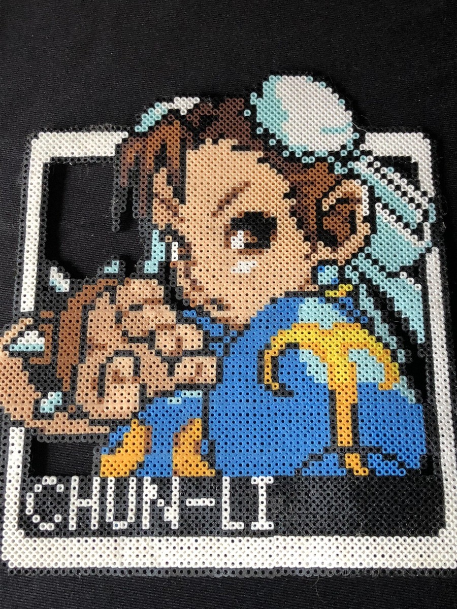 Street Fighter Chun-Li Portrait Pixel Bead Art Arcade SNES